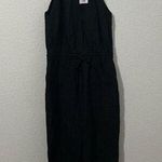Proenza Schouler White Label Tank Round Neck drawstring jumpsuit Size 4 Black Photo 0