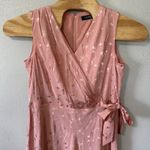 Ralph Lauren Lauren‎  Pink Floral Midi Dress Asymmetrical Hem Faux Wrap Size 16 Photo 1