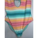 Bingo Surf Women's XL Multicolor Adjustable Straps One Piece Striped Swimsuit Photo 2