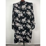 Spiritual Gangster Black White Floral Tie Front Swim Maya Kimono Robe OS Photo 5