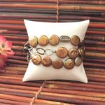 Silpada  Sterling Silver Bronze Coin Pearl Bracelet toggle clasp. Photo 2