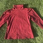 Rachel Parcell  Maroon Puff Sleeve Turtleneck, Size M Photo 0