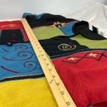 Vintage Earth, Sea & Sky 2x Lined Linen Blend Patchwork Art Jacket FLAWED Photo 6