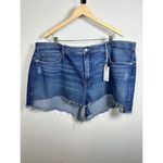 Good American  Women's Good 90s Cut Off Shorts Blue Denim Size 22 NWT Photo 1