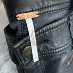 Free People Faux leather Skinny Jeans size 4 Black Gold Zipper detail Photo 1