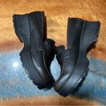 VTG LEI Y2K brown chunky platform loafers buckles size 11 Photo 4