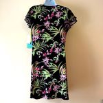 CeCe  Rich Black Floral Dress sz S Photo 2
