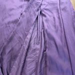 Vera Wang WHITE Bridesmaid Dress Women's Size 2 Formal Gown Plum V-Neck Halter Photo 13