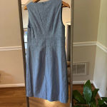 Bahari Light Blue Jacquard Trench Coat with Sheath Dress Size 14 Size M Photo 13