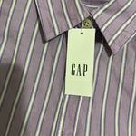 Gap  Purple White Blue Striped Shirt Sz L Photo 7
