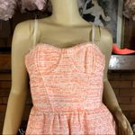 Alice + Olivia  PEACH AND CREAM TIERED TWEED MINI DRESS (6) Photo 7