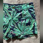 Lilly Pulitzer  Women's The Callahan Short Blue Green Palm Trees‎ Tropical Size 0 Photo 2