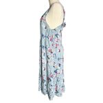 Bellambra 100% Linen Dress Womens XS Blue Floral Watercolor Sleeveless Italy Photo 2