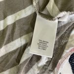 Banana Republic Striped Ruffle Shirt Small Brown White Ruched Y2K Work Blouse Photo 8