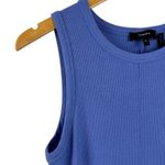 Theory Racer Tank Compact Ribbed Midi Dress Blue Size XLarge Stretch Modal Photo 5