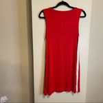 Pull & Bear  Red Tank Top Dress with White Stripe on Down the Sides Size Medium Photo 6