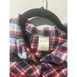 Blair  Plaid Flannel Shirt Snowflake Long Sleeve Button Up Women's Size L Photo 6