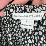 Diane Von Furstenberg  black/white print halter blouse Size Petite(XS) Photo 4