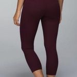 Lululemon  Wunder Under Crop 21" in Bordeaux Drama Burgundy Red 2 Photo 0