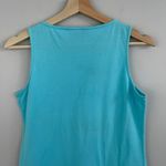 Lilly Pulitzer Tiffany Blue Eyelet Lace Hem Tank Top Photo 6