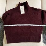 ZARA Basic Knit Soft Sweater - NWT Burgundy Size XS Photo 3