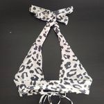Aerie  White and Black Leopard Print Bikini Top NWT Size XXS Leopard Swim Top Photo 3