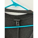 Forever 21  Top Women's Medium Ribbed Cutout Gray Emo Pullover V-neck Photo 1