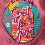 Simply Southern  Raised On Sweet Tea & Jesus Long Sleeve Shirt Small Photo 1