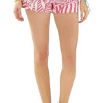Lilly Pulitzer  Women 2 Shorts Pink & White‎ Callahan 5" Yacht Sea Print Nautical Photo 0