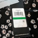 Karl Lagerfeld  Black and White Floral Blouse NWOT Photo 5
