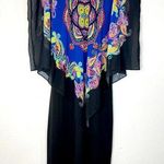 🆕 NWOT Agenda Black Dress with Blouse Shaw Off the Shoulder Overlay Paisley Photo 0