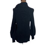 Anthropologie Paloma Cowl neck plush oversized balloon sleeve sweater black sz S Photo 2