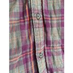 7 For All Mankind  Womens Small Purple Plaid Gauzy Button Down Laggenlook Photo 3