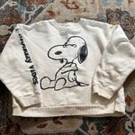 ZARA Cream Snoopy Crew Neck Sweater Photo 0