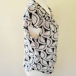 Billie & Blossom oriental fan print woven blouse size 10p Photo 2