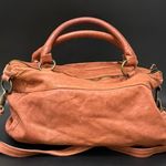 MONI MONI Cinzia Moniaci Brown Italian Leather Studded Splendor Tote Satchel Bag Photo 2