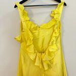 House Of CB  Tink Satin Ruffle Mini Dress in Buttercup Size Large+ (X-Large) Photo 8