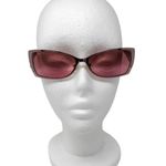 ETRO pink metallic paisley print y2k sunglasses with case rhinestone logo Photo 4