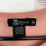 Miss Chievous ‎ Women's Size Medium Pink Twist Front Short Sleeve Varsity Tee Photo 1