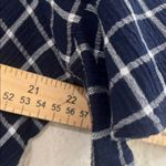 BP . Nordstrom Glen Plaid Wrap Short Sleeve Shorts Romper. Size Med blue & white Photo 10