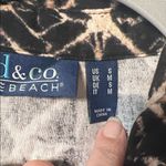 Elegant Black and Cream Geometric Swim Coverup Photo 5