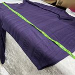 Croft & Barrow 1x plus size Purple Long Sleeve sweater textured knit pullover Photo 3