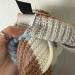 SheIn Cute Winter Striped Twist Front V Neck Long Sl Sweater Women's Large Feminine Photo 4