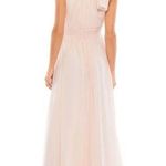 Mac Duggal New with tags Blush Halter Bow Sleeveless Chiffon Gown Sz 14 Photo 1