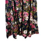 Free People Love You Midi Dress Womens M Black Floral Boho Romantic Sleeveless Photo 3