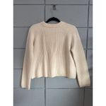 Quince Mongolian 100% Cashmere Ivory Fisherman Crewneck Sweater size M Photo 3