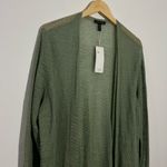 Eileen Fisher NWT  Sheer Hemp Blend Long Cardigan‎ In Sea Green Size X-Large Photo 3