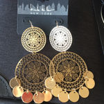 Nicole Miller  Florentined Faceted Disk Earrings Photo 0