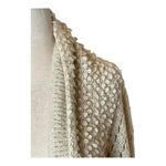 Knox Rose  Sweater Women Small Ivory Open Front Open Knit Asymmetric Hem Cardigan Photo 4