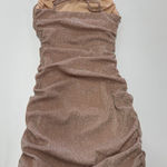 Princess Polly  Dress Womens 0 Rose Gold Shayla Glitter Ruched Mini Party‎ Photo 0